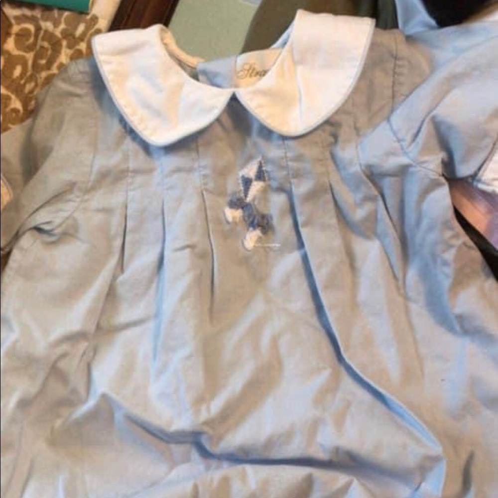 Strasburg 12m boy bubble suit EUC